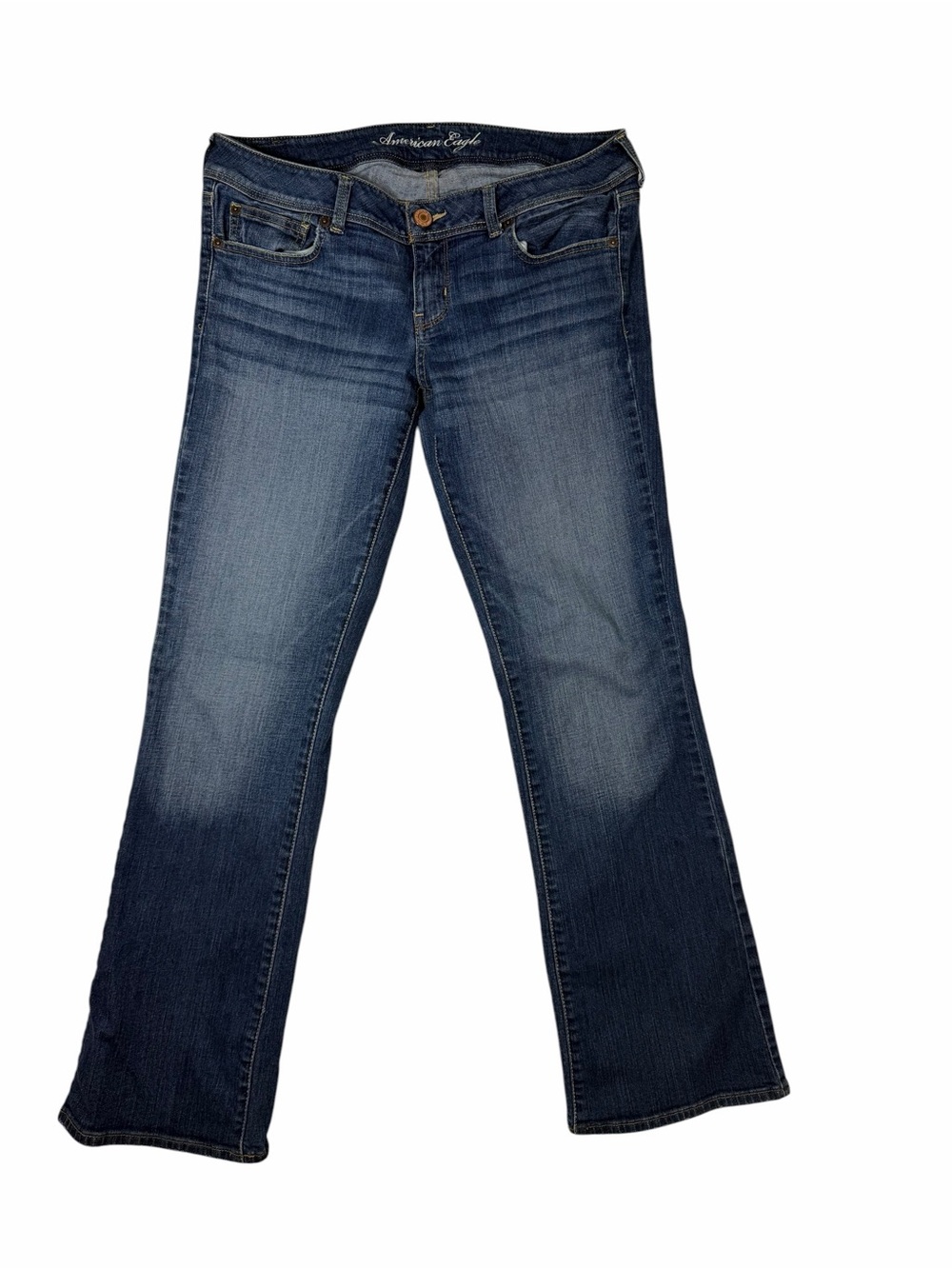 American Eagle Outfitters Women's Blue Slim Boot Bootcut ‎ Jeans Low rise 12